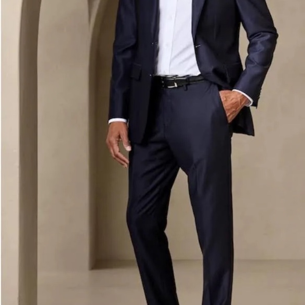 Banana Republic Standard Italian Wool Suit Pant Charcoal Gray 33x32
